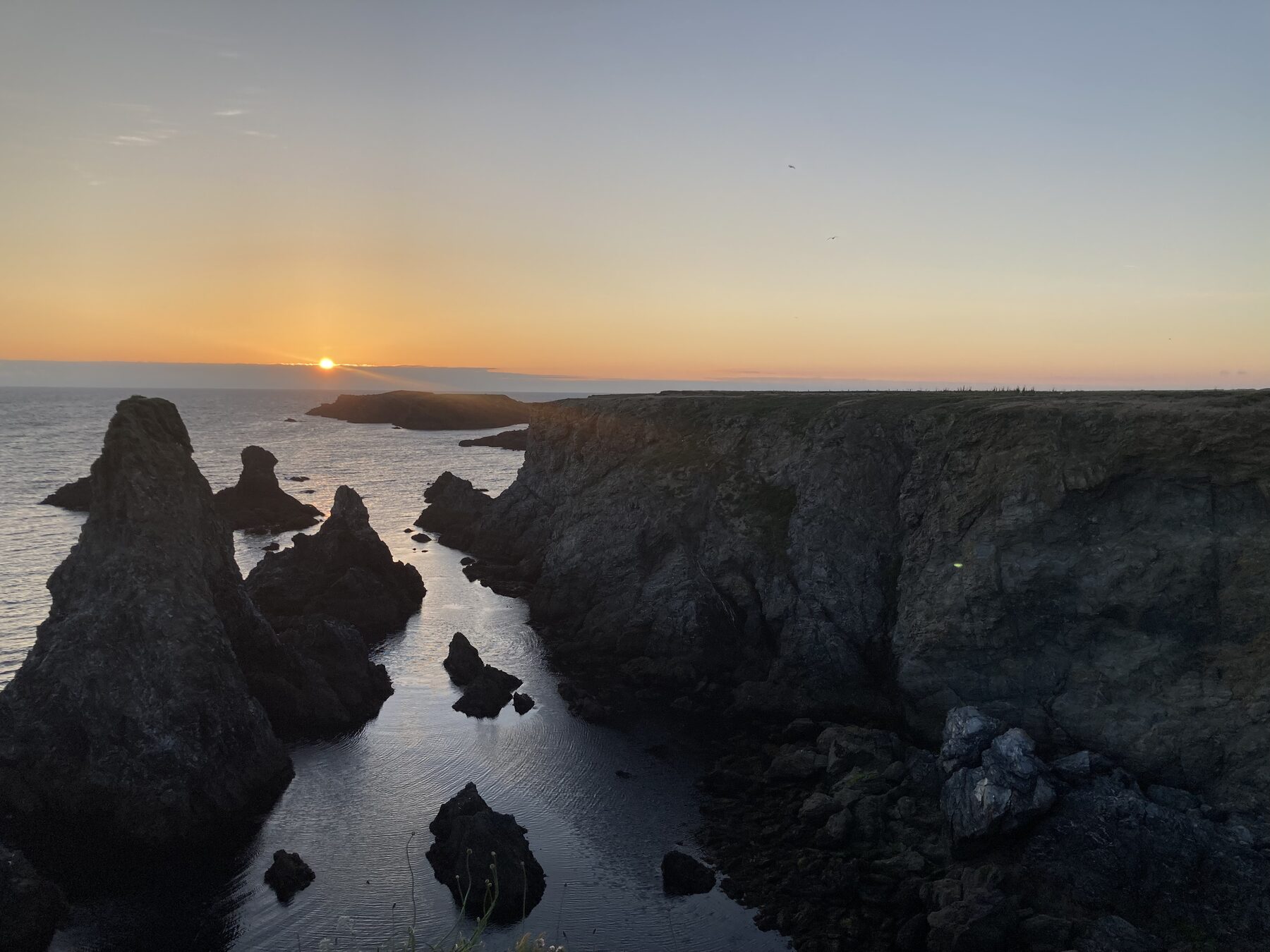 Aiguilles de Port Coton au coucher du soleil