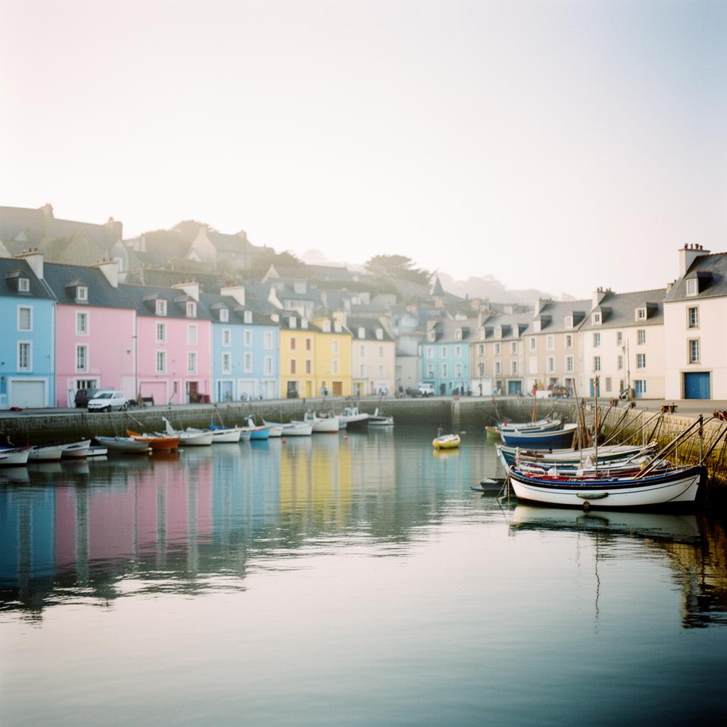 Port de Sauzon et ses maisons colorées